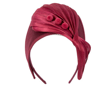 Burgundy wine crown winter fascinator by Fillies Collection