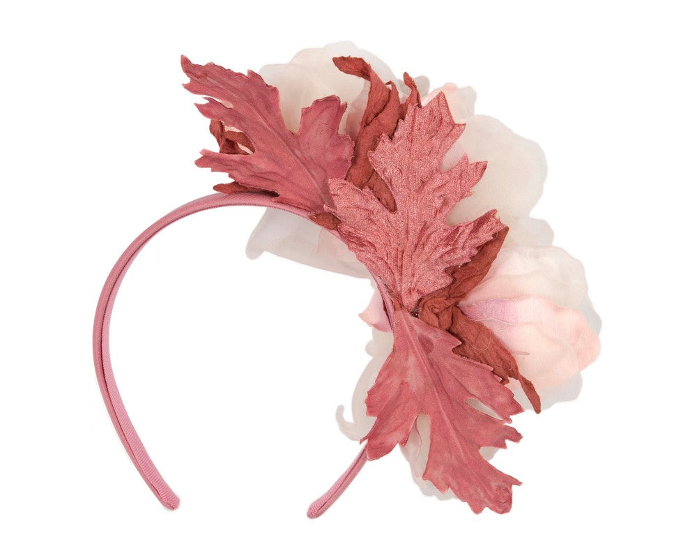 Dusty Pink flower fascinator by Fillies Collection