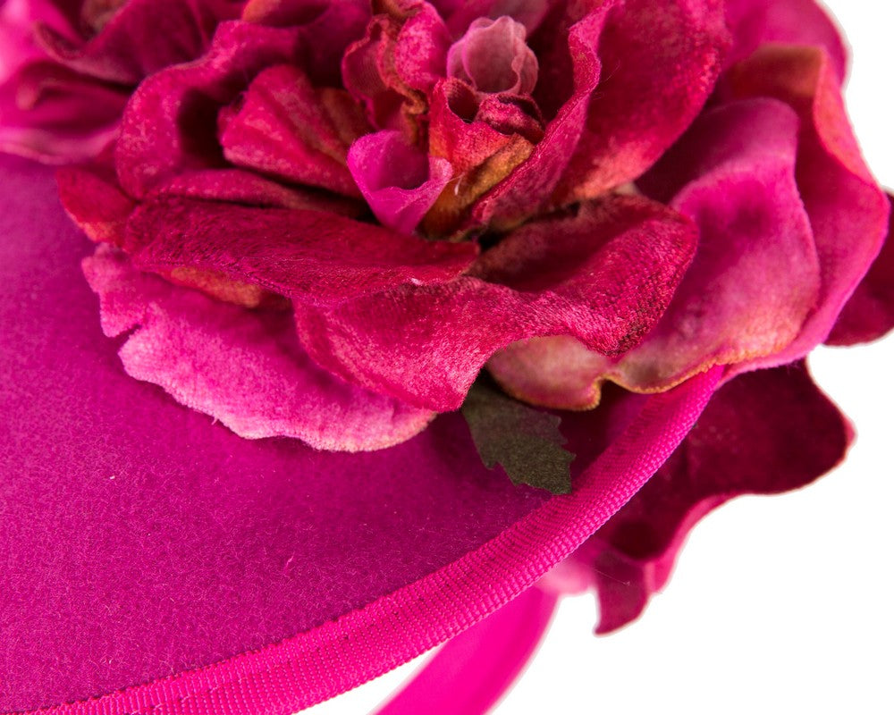 Fuchsia flower fascinator by Fillies Collection F669