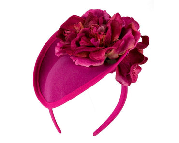 Fuchsia flower fascinator by Fillies Collection F669