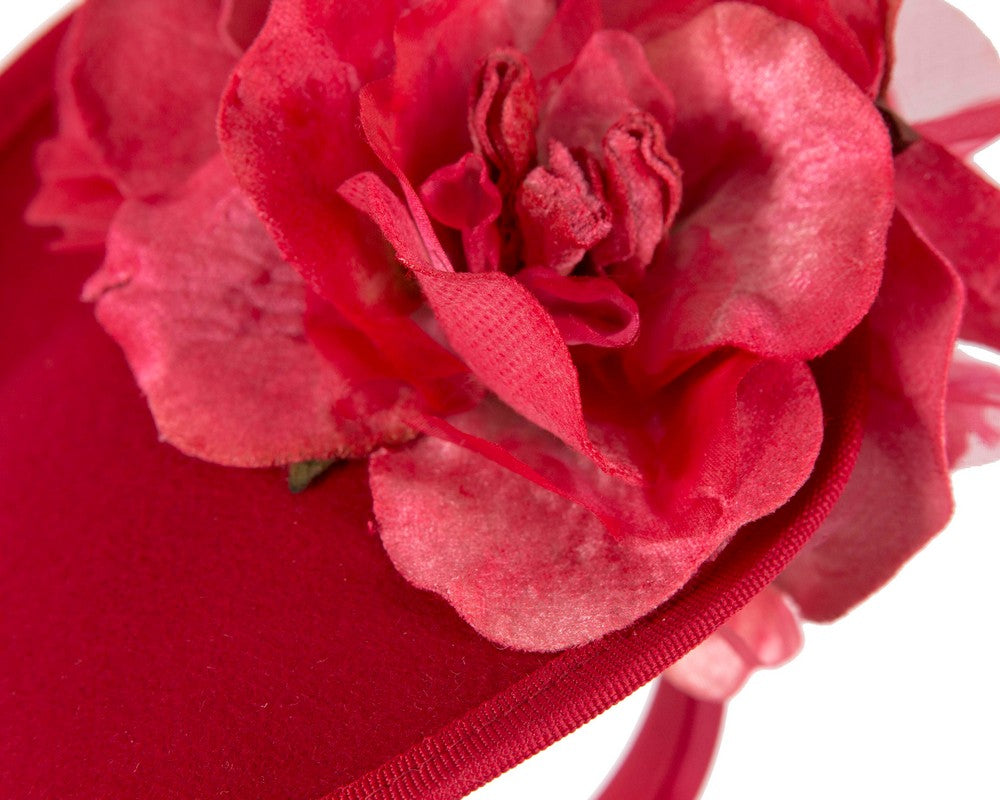 Red flower fascinator by Fillies Collection F669