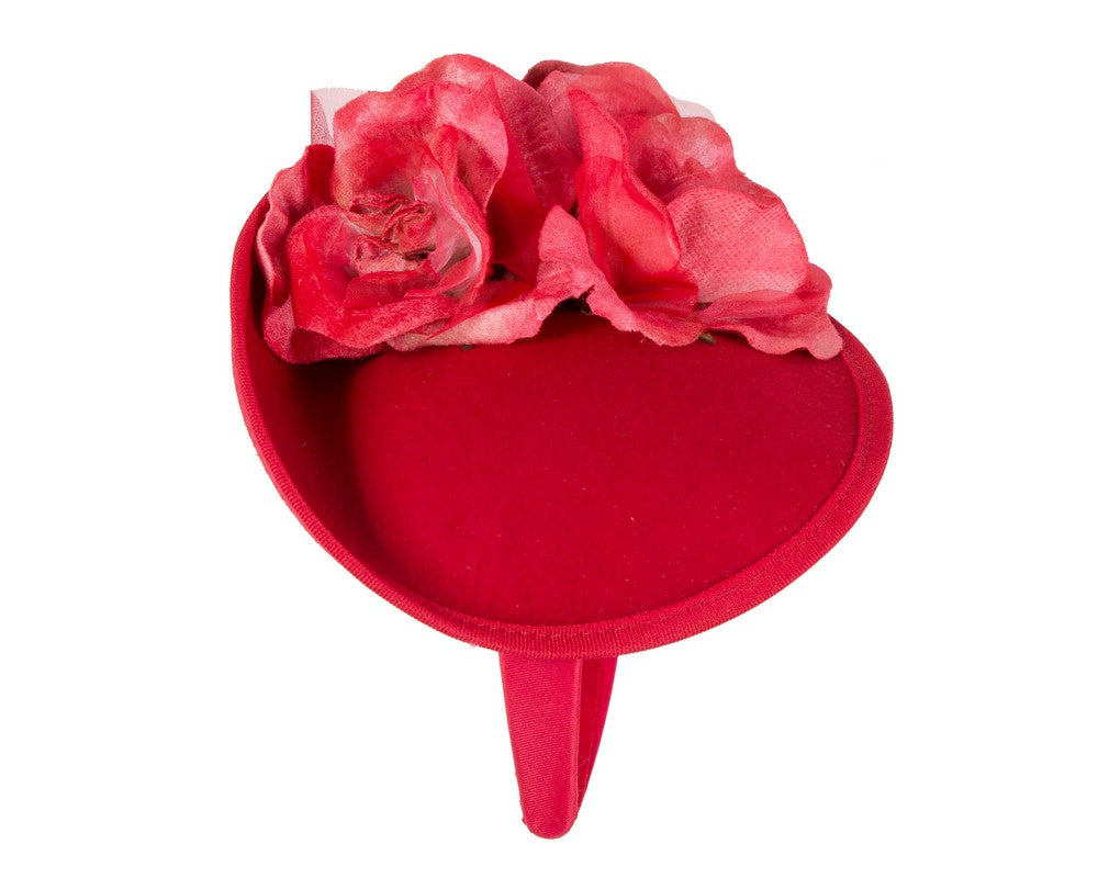 Red flower fascinator by Fillies Collection F669