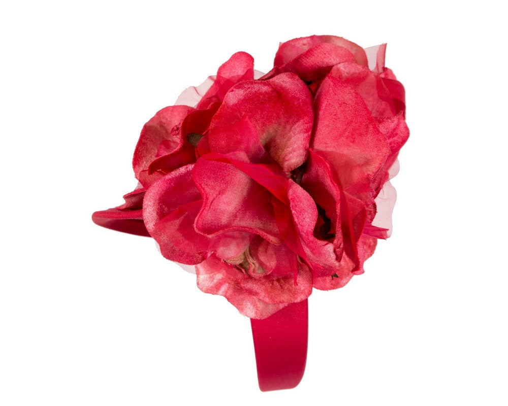 Red flower fascinator by Fillies Collection F669