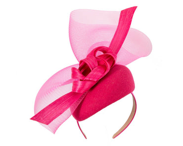 Tall fuchsia winter racing fascinator by Fillies Collection