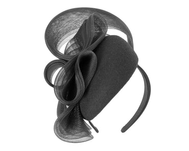 Black winter racing fascinator by Fillies Collection-1