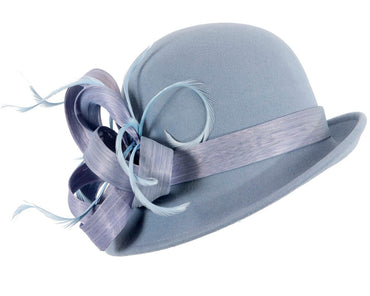 Exclusive light blue cloche winter hat by Fillies Collection