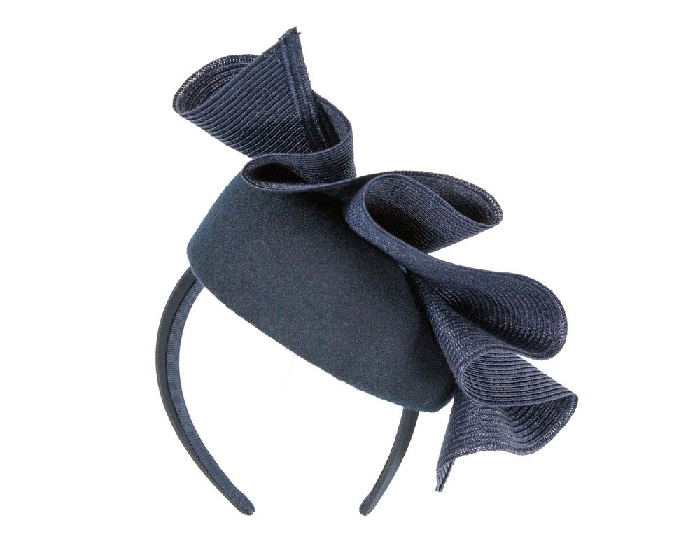 Navy pillbox fascinator by Fillies Collection F681