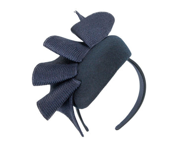Navy pillbox fascinator by Fillies Collection F681