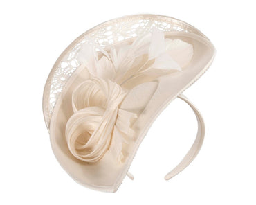 Bespoke cream winter fascinator by Fillies Collection-1
