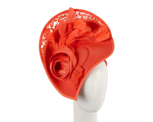 Bespoke orange winter fascinator by Fillies Collection