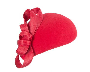 Stylish red felt beret hat by Fillies Collection