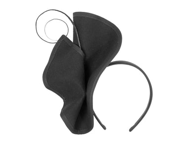 Sculpted black felt winter racing fascinator
