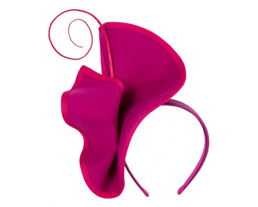 Sculpted fuchsia felt winter racing fascinator