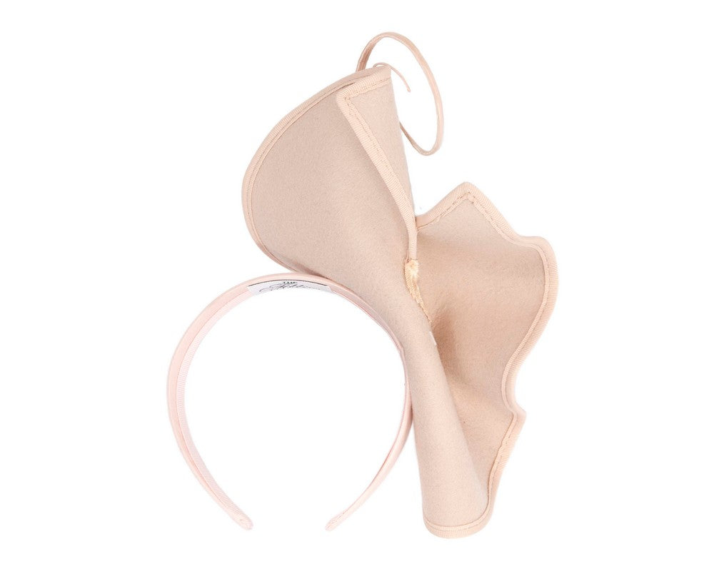 Sculpted nude felt winter racing fascinator