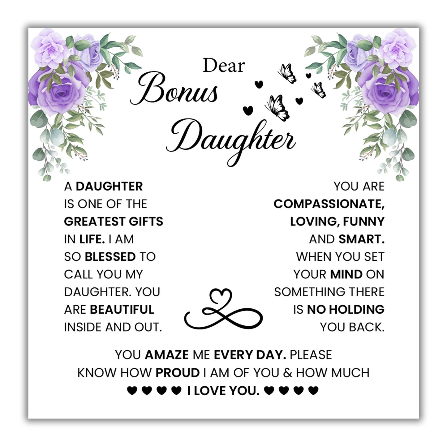 TRYNDI™ To My Beautiful Bonus Daughter Birdcage Necklace With Authentic Swarovski Crystals
