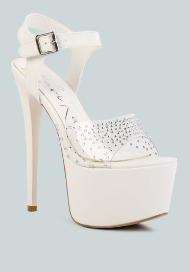 First Date Ultra High Heel Clear Sandals-1