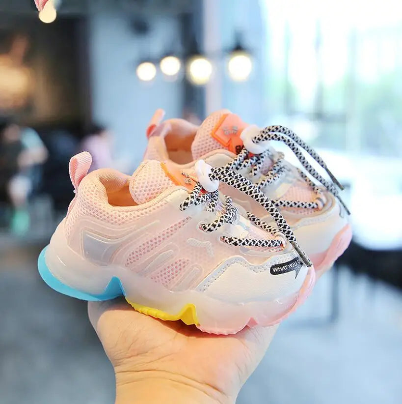 Breathable Fluo Sneakers with LED for Children Multivariant-5