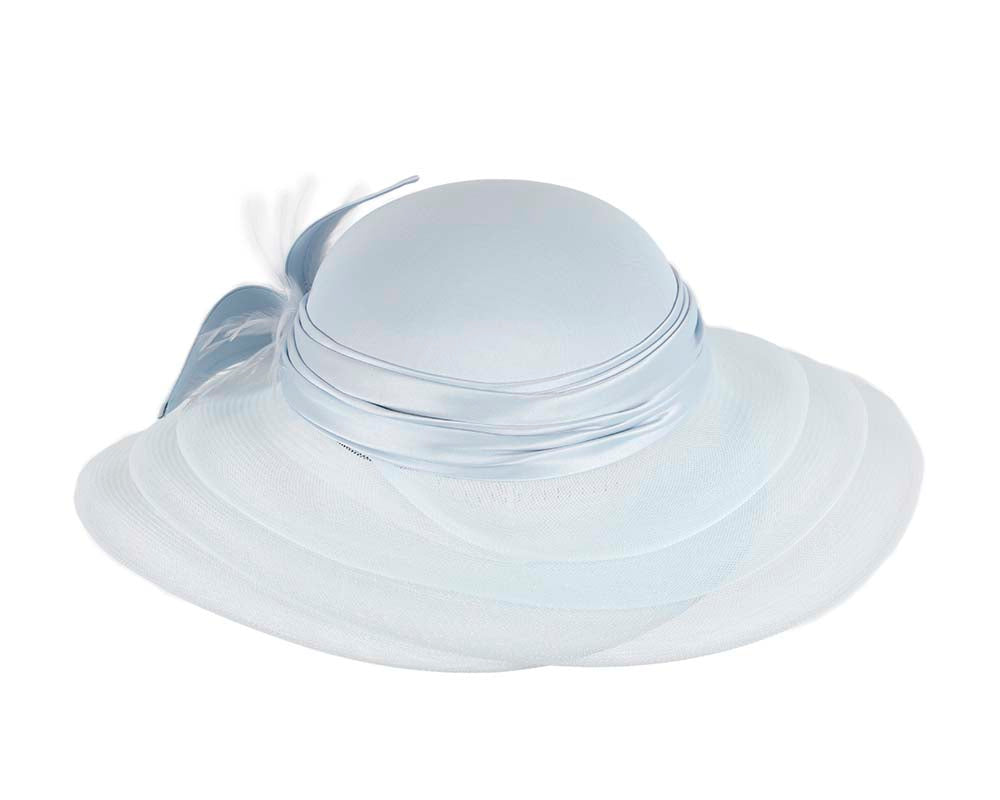Light blue custom made mother of the bride hat