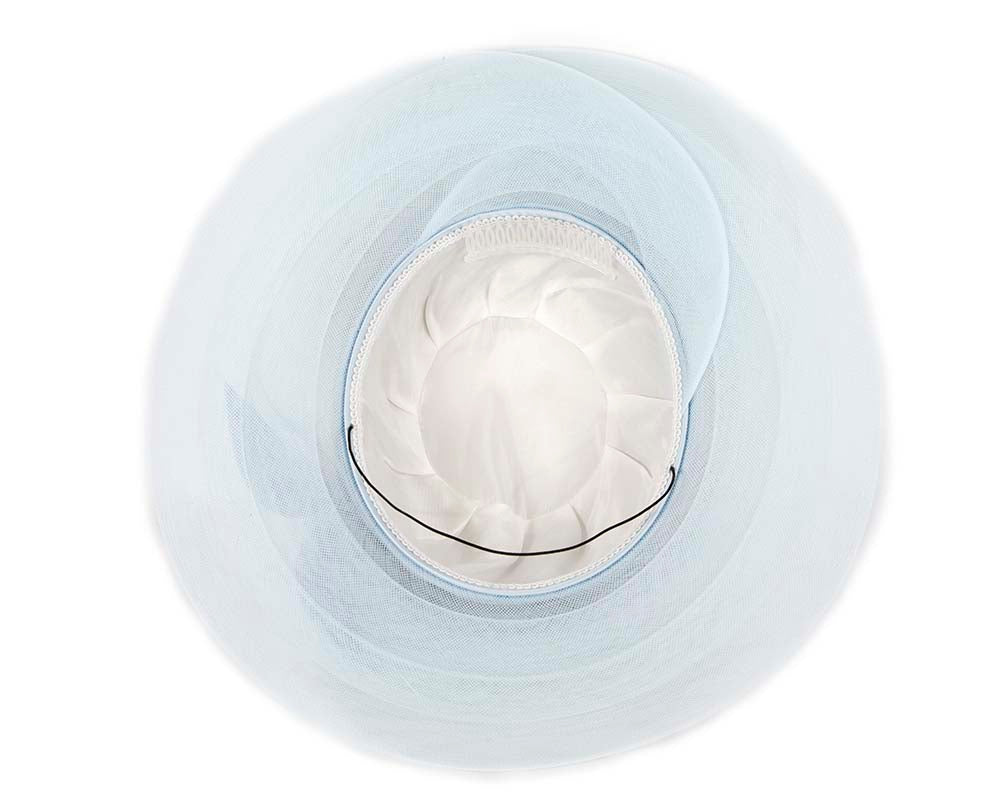 Light blue custom made mother of the bride hat