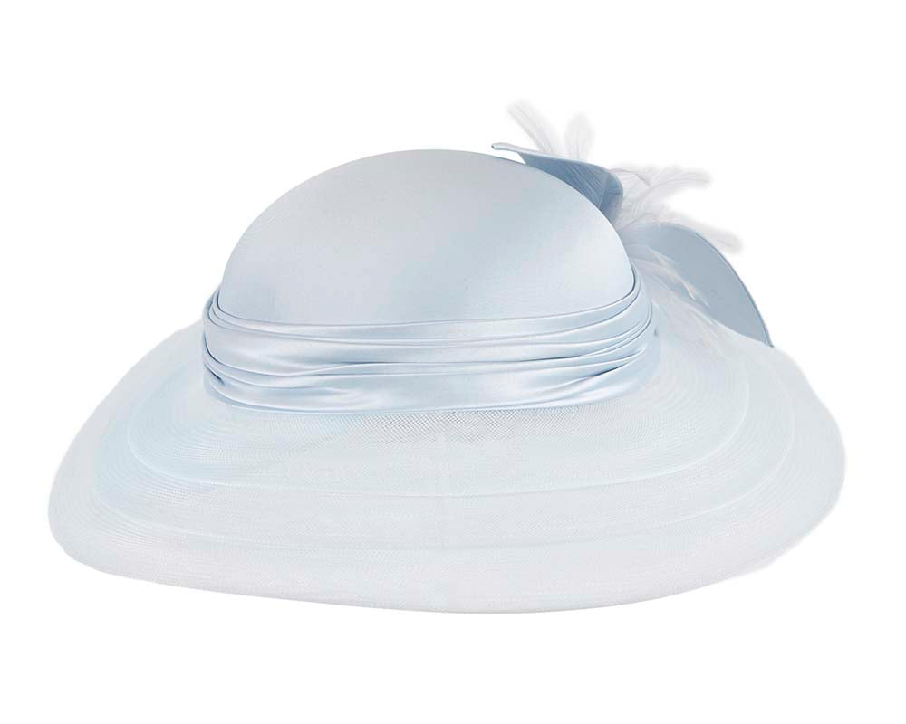 Light blue custom made mother of the bride hat
