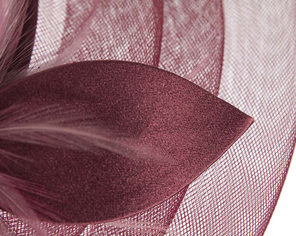 Burgundy wine custom made mother of the bride hat
