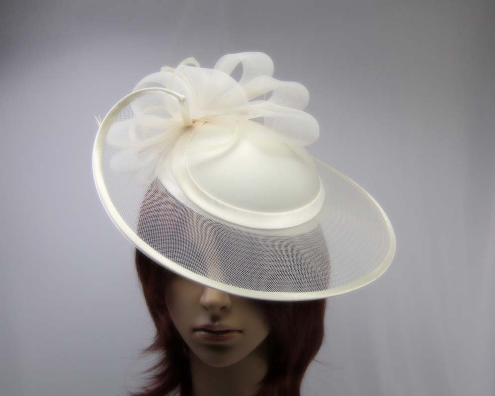 Cream Mother of the Bride Wedding Hat made to order in Australia H835C
