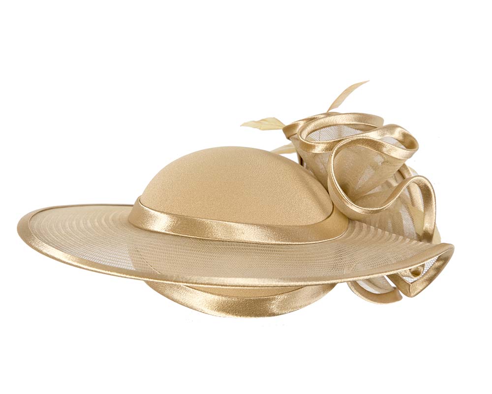 Gold Mother of the Bride Wedding Hat-6