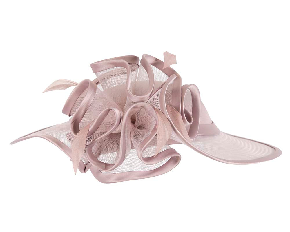 Tea rose Mother of the Bride Wedding Hat-5