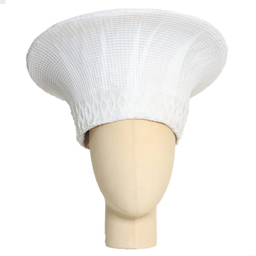 Zulu Wide Basket Hat - White | Handmade in South Africa-1