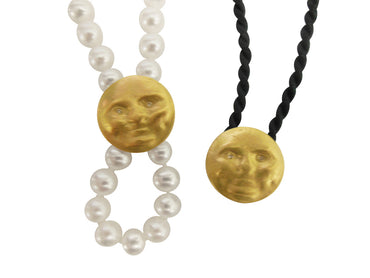 Someone to Watch Over Me-Sterling silver, diamond eyes Face clip pendant/ enhancer-1