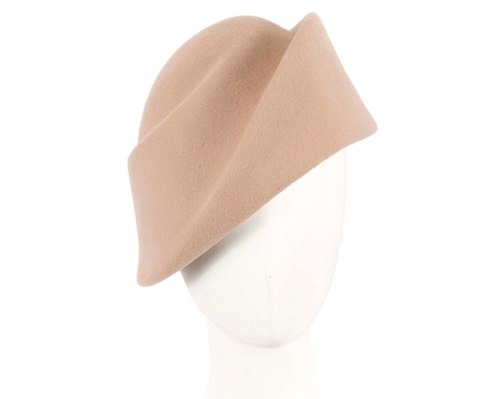 Unique nude ladies winter felt fashion hat-0