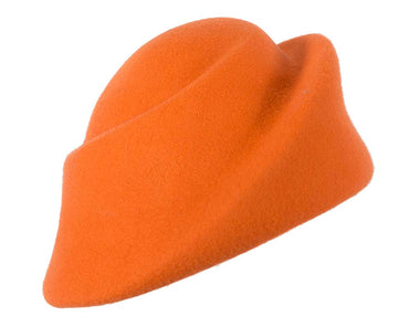 Unique orange ladies winter felt fashion hat-1