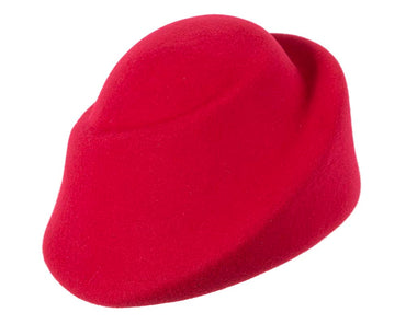 Unique red ladies winter felt fashion hat-1