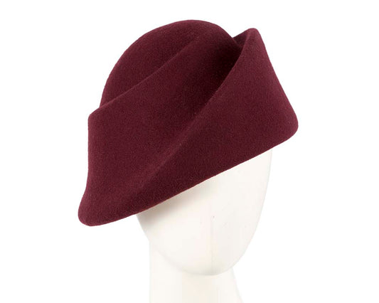 Unique wine ladies winter felt fashion hat-0