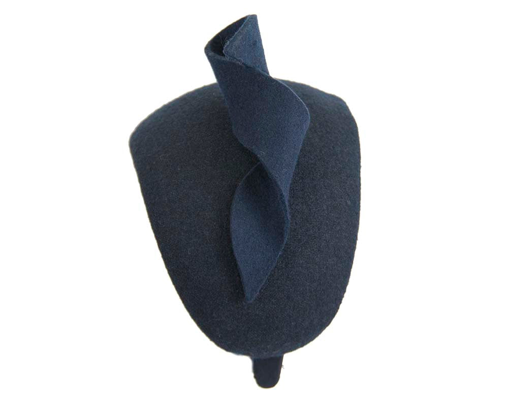 Wide navy designers headband by Max Alexander