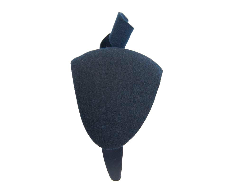 Wide navy designers headband by Max Alexander