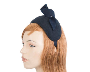 Wide navy designers headband by Max Alexander