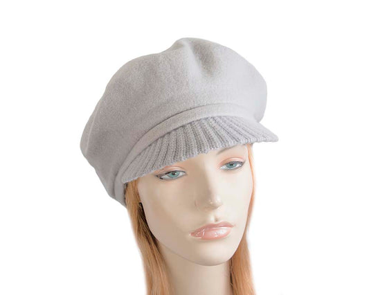 Warm grey winter newsboy cap by Max Alexander