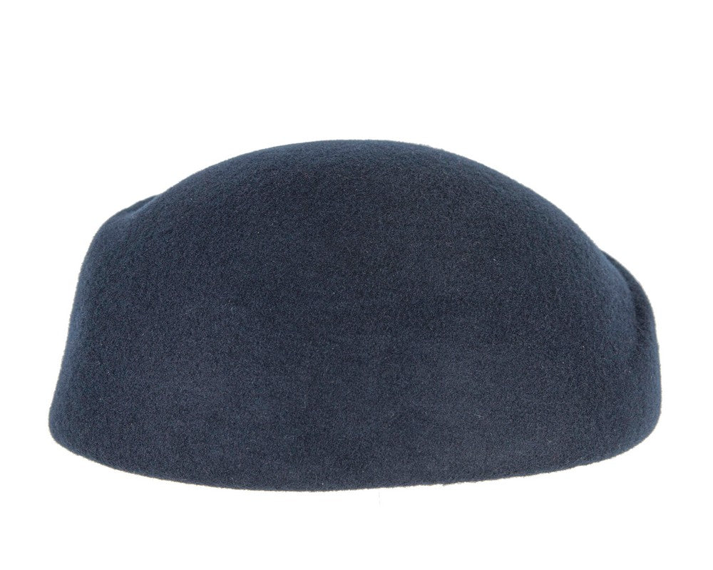 Designers navy felt ladies winter hat