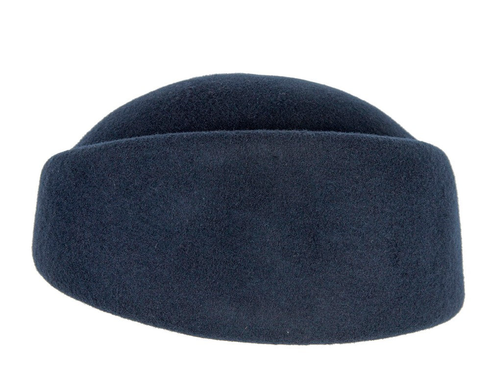 Designers navy felt ladies winter hat