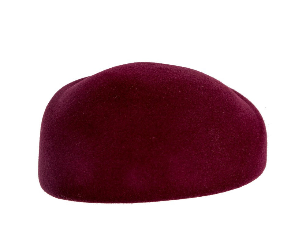 Designers burgundy wine felt ladies winter hat
