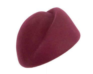 Designers burgundy wine felt ladies winter hat