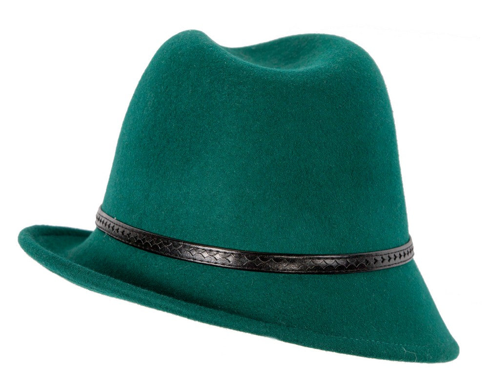 Green felt trilby hat by Max Alexander J402-5