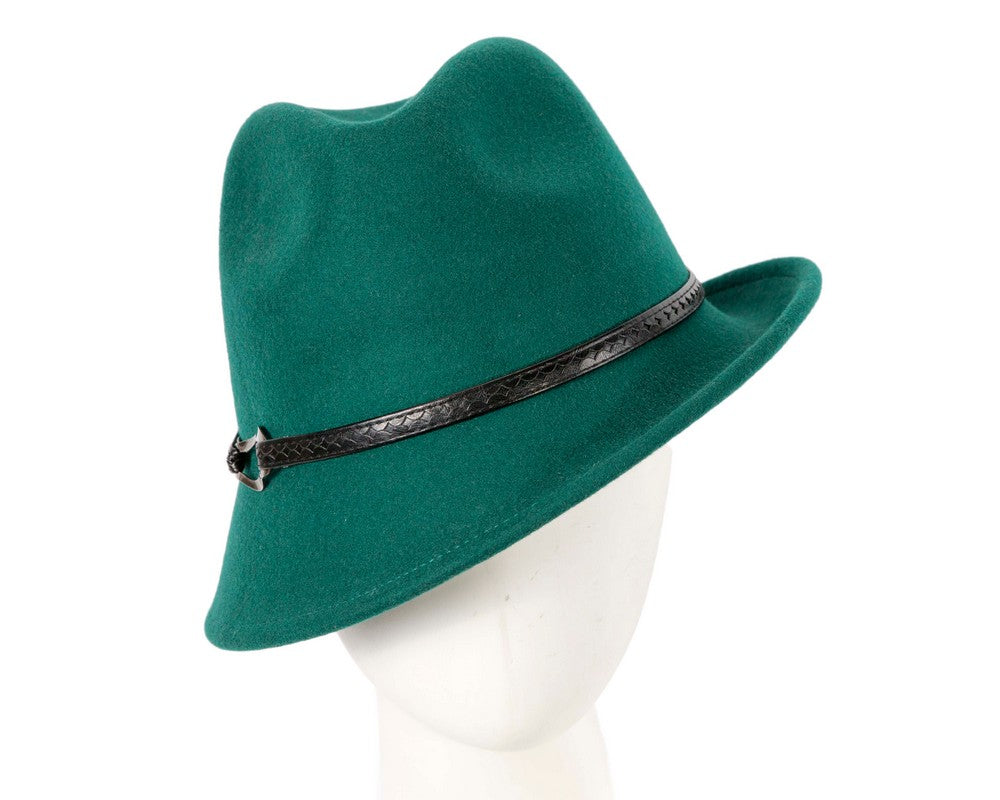 Green felt trilby hat by Max Alexander J402-0