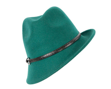 Green felt trilby hat by Max Alexander J402-1