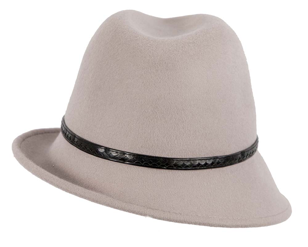 Grey felt trilby hat by Max Alexander J402-5