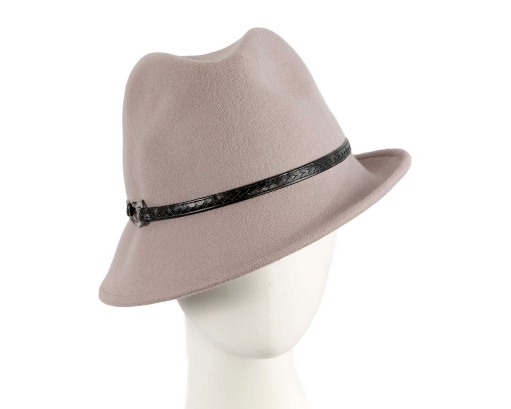 Grey felt trilby hat by Max Alexander J402-0