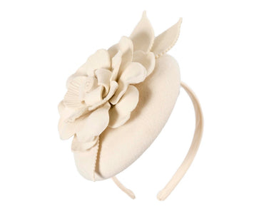 Cream winter pillbox fascinator by Max Alexander-1