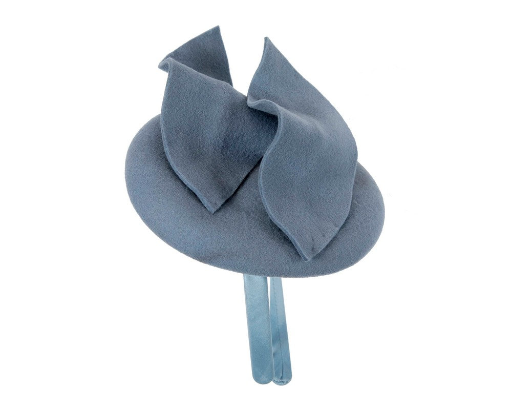 Light blue felt fascinator by Max Alexander
