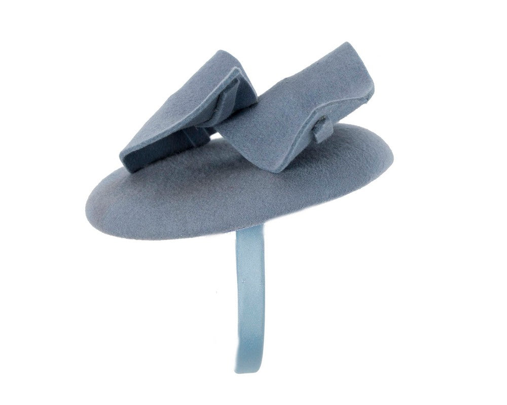 Light blue felt fascinator by Max Alexander